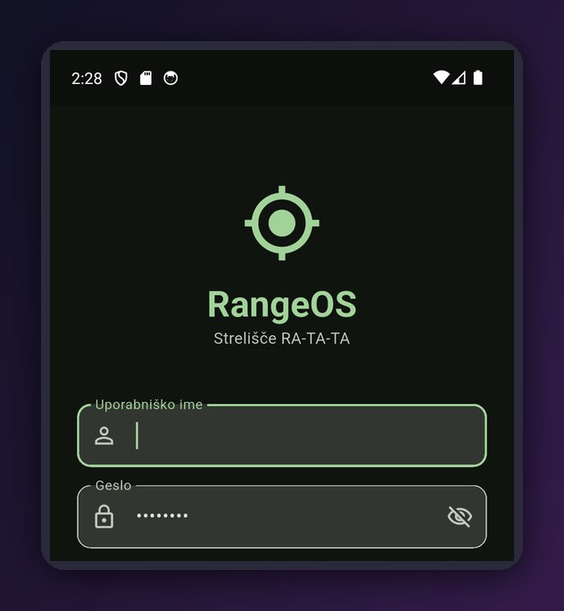 RangeOS mobilna aplikacija